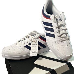 Adidas Hoops 4.0 Shoes Mens Size 11.5 White Navy Red Low Top Sneaker NEW JQ9986
